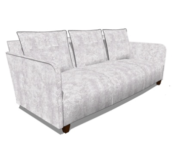 现代布艺多人沙发su模型