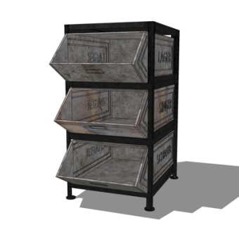 工业风餐边柜su模型