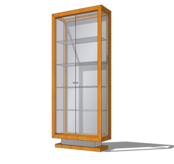 现代玻璃衣柜su模型