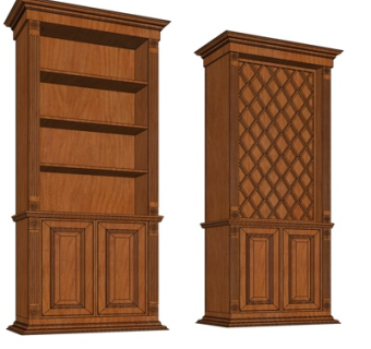 欧式实木衣柜su模型