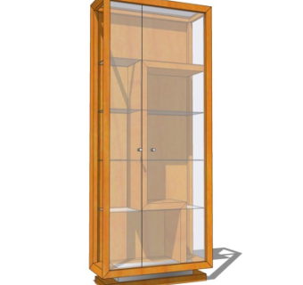 现代玻璃酒柜su模型