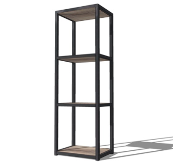 现代实木装饰架su模型