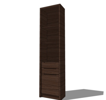 中式实木衣柜su模型