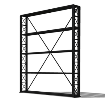 现代铁艺装饰架su模型