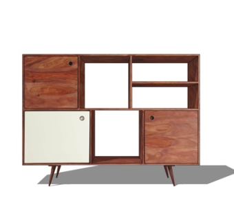 工业风实木边柜su模型