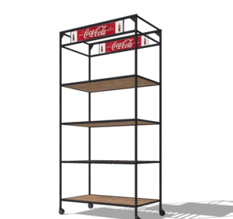 工业风铁艺装饰架su模型