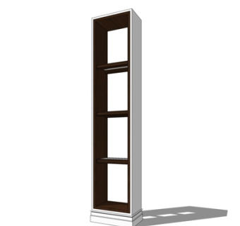 现代实木装饰柜su模型