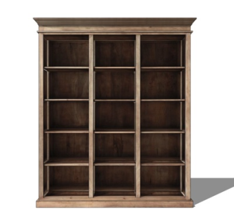 新中式实木装饰柜su模型