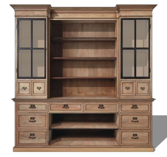 欧式实木装饰柜su模型