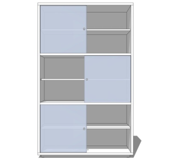 现代实木装饰柜su模型