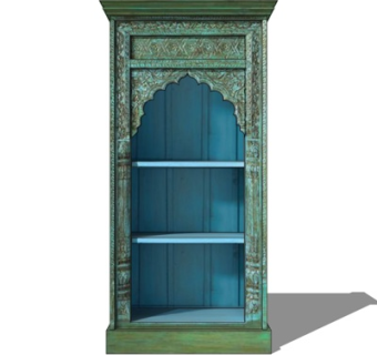 欧式古典书柜su模型