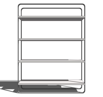 现代铁艺装饰架su模型