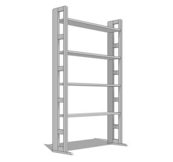 现代铁艺装饰架su模型