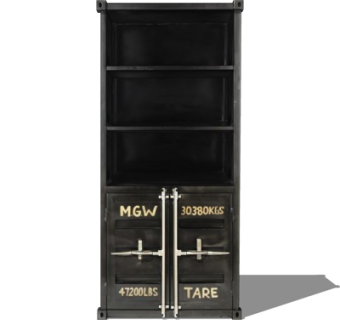 工业风复古书柜su模型