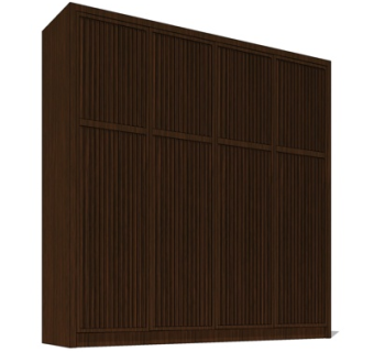 中式实木衣柜su模型