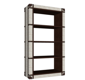 现代实木装饰架su模型