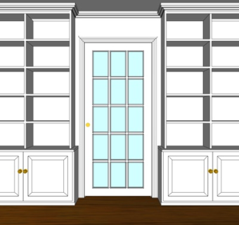 欧式实木装饰柜su模型