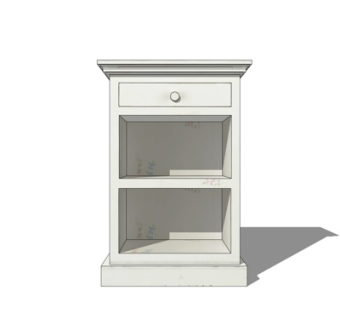 现代实木书柜su模型