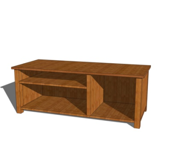 现代实木装饰柜su模型