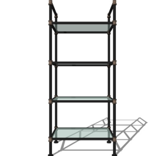 现代铁艺装饰架su模型