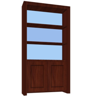 美式实木装饰柜su模型