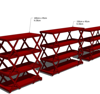 现代实木餐边柜su模型