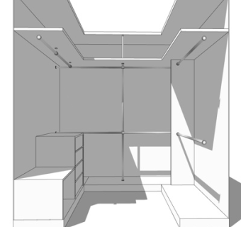 现代衣柜su模型