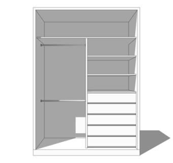 现代衣柜su模型