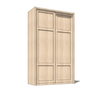 新中式衣柜su模型