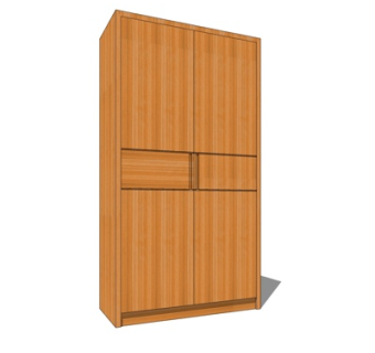 新中式衣柜su模型