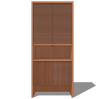 新中式衣柜su模型