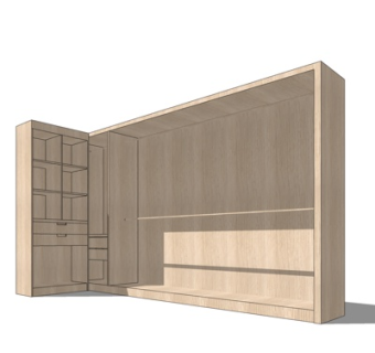 现代衣柜su模型