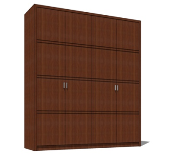 新中式衣柜su模型