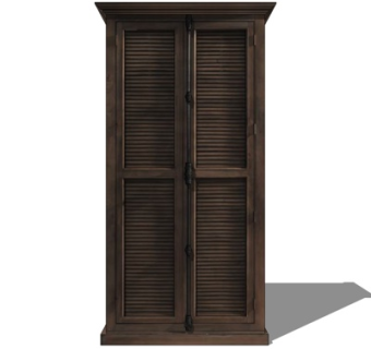 工业风衣柜su模型