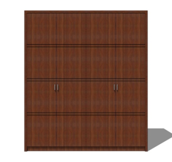 新中式衣柜su模型