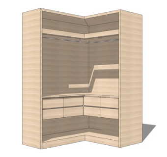 现代衣柜su模型