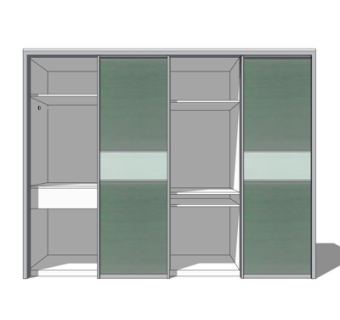 现代衣柜su模型