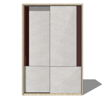 新中式衣柜su模型