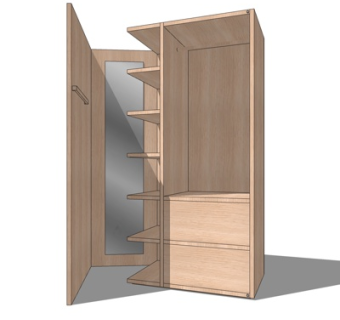 现代衣柜su模型