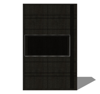 新中式衣柜su模型