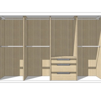 现代衣柜su模型