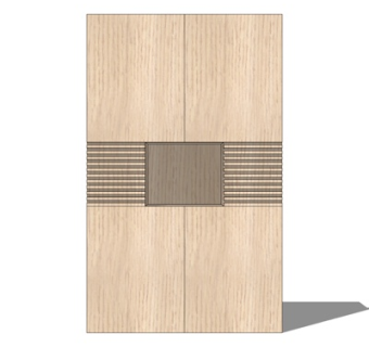 新中式衣柜su模型