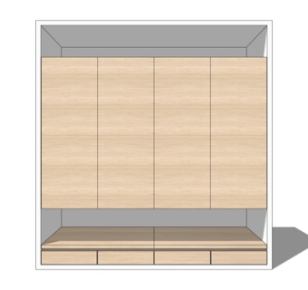现代衣柜su模型
