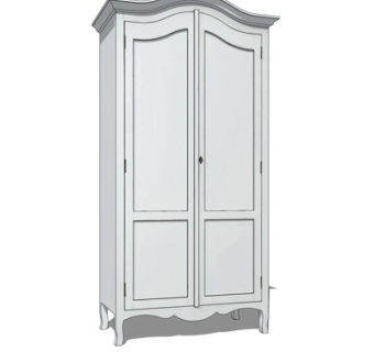 简欧衣柜su模型