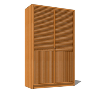 新中式衣柜su模型