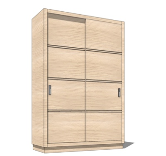 新中式衣柜su模型