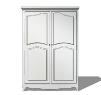 简欧衣柜su模型