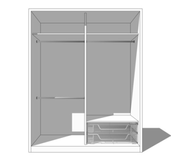 现代衣柜su模型