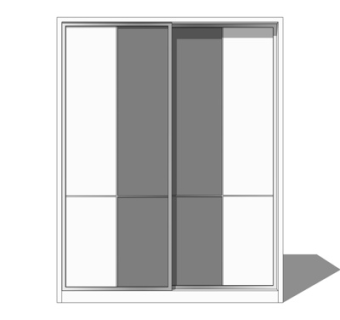 现代衣柜su模型