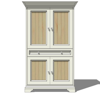美式衣柜su模型